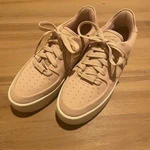 Blush suede Air Force 1s
